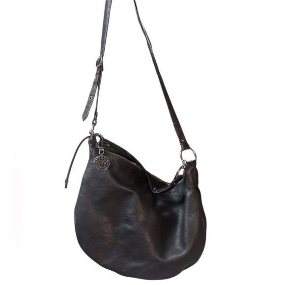 Vintage Coach 100% Leather-Pebble Texture Hobo Crossbody Shoulder Bag Dark Brown - Picture 4 of 16